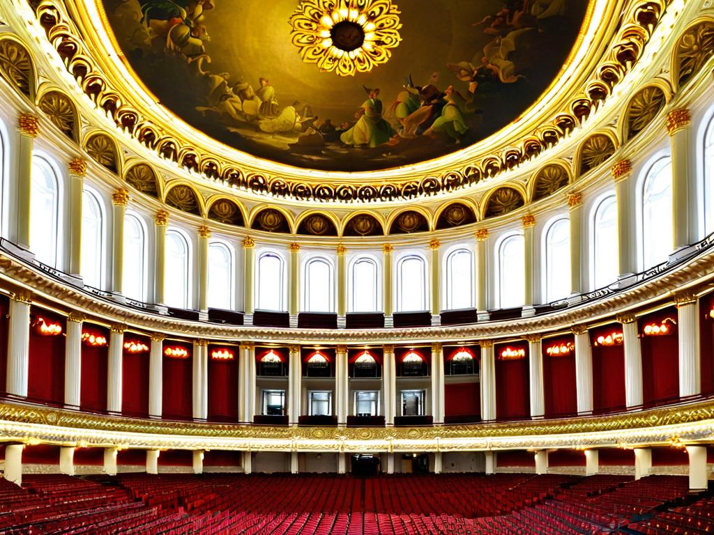 Интерьер Большого театра в Москве. Известное культурное место.