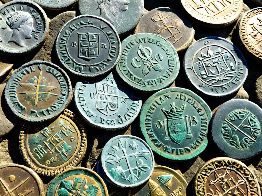 древние монеты, найденные при археологических раскопках в Канаде