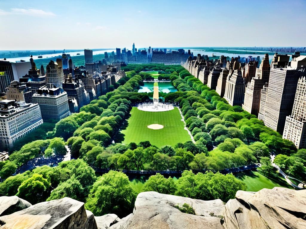 Вид с обзорной площадки Топ-оф-зе-Рок на Центральный парк