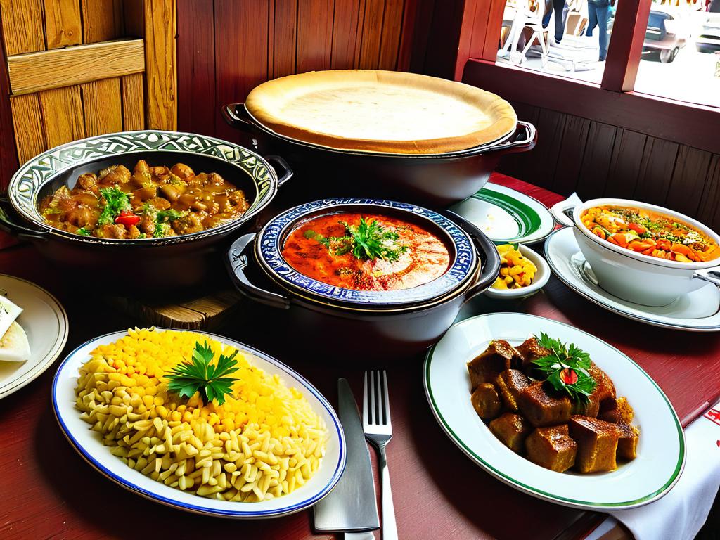 Традиционные болгарские блюда в ресторане