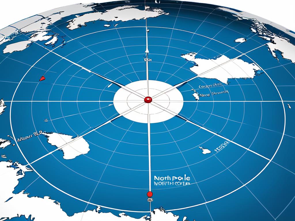 Северный полюс на карте мира