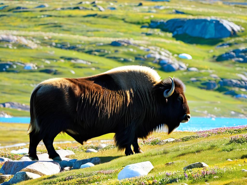 Овцебыки в Гренландском национальном парке