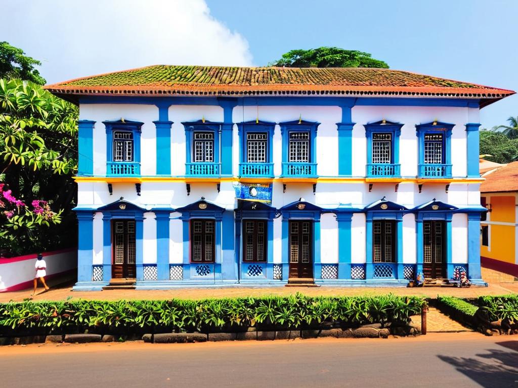 Красочные португальские дома в Старом городе Панаджи