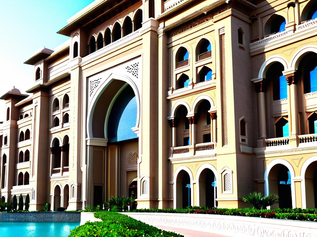 Фасад отеля Emirates Palace в Абу-Даби