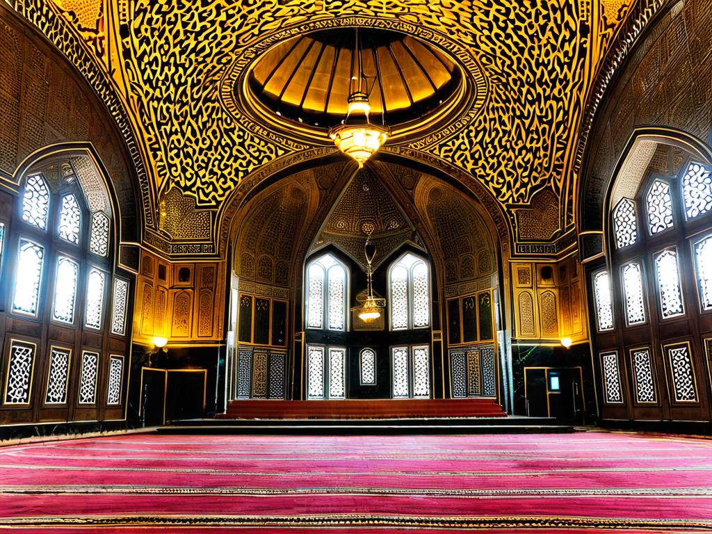 Интерьер мечети Мухаммеда Али в Каире