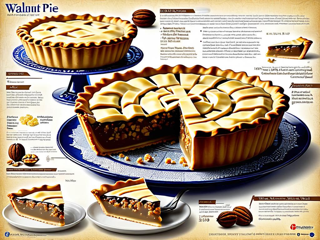 Инфографика об истории орехового пирога