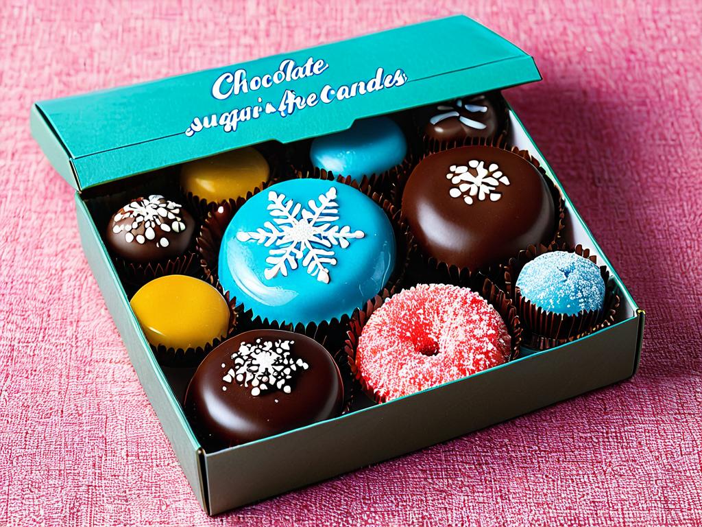 Фото шоколадных конфет без сахара в коробке