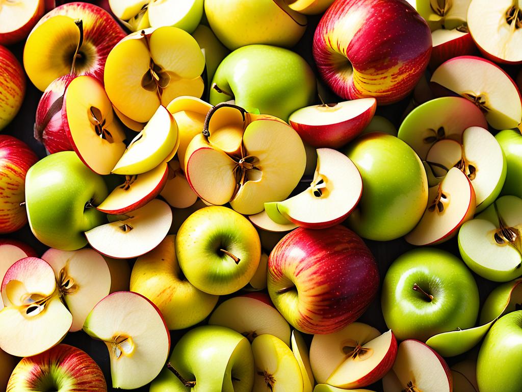 На фото кожура яблока, богатая питательными веществами