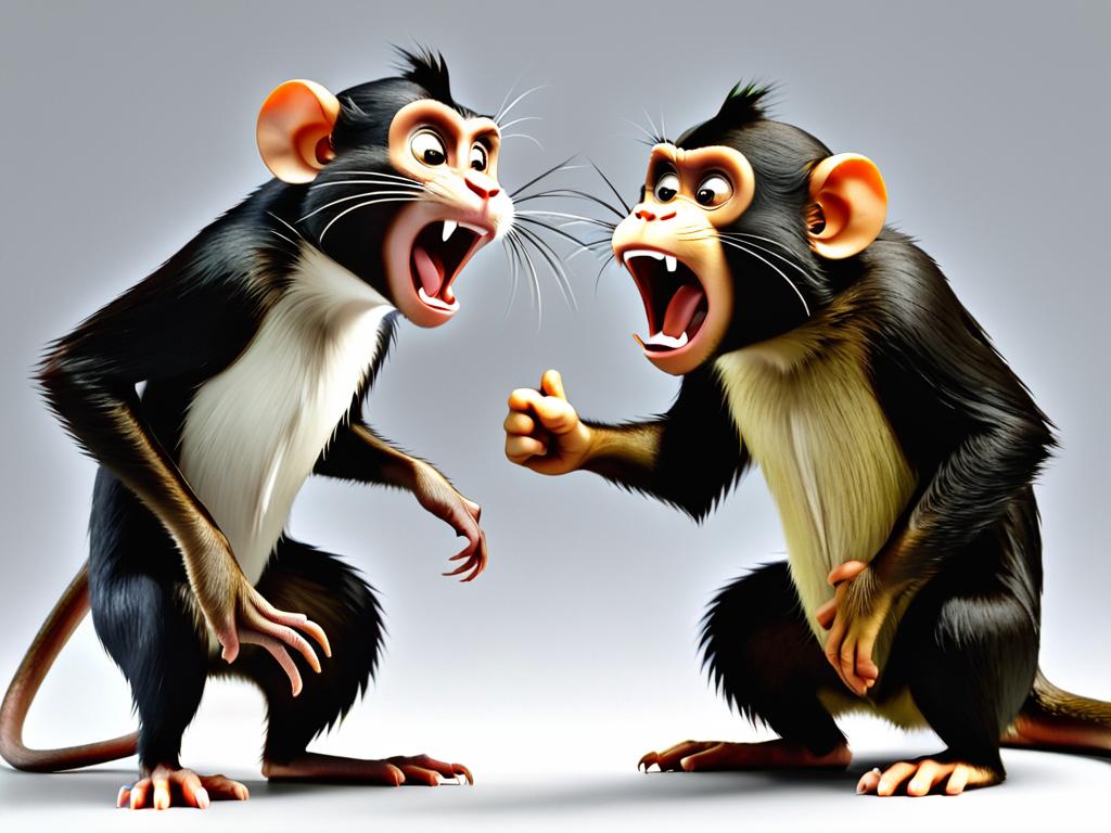 Ссора крысы и обезьяны из-за различий