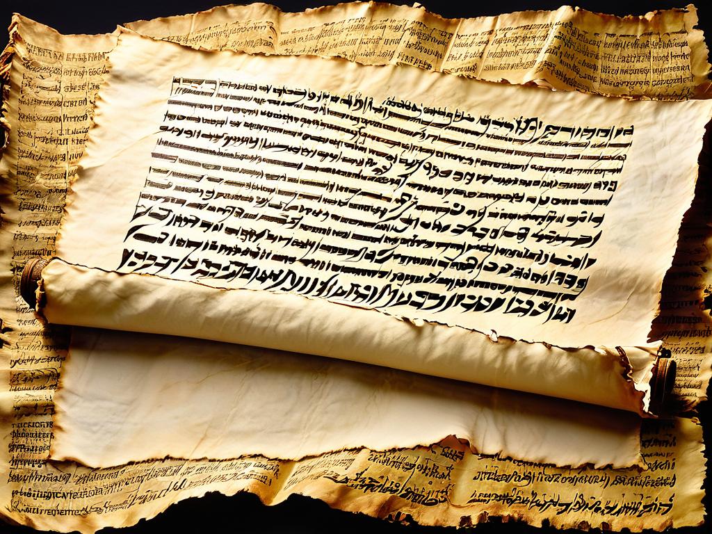 Древний свиток с древнееврейским текстом упоминает это выражение