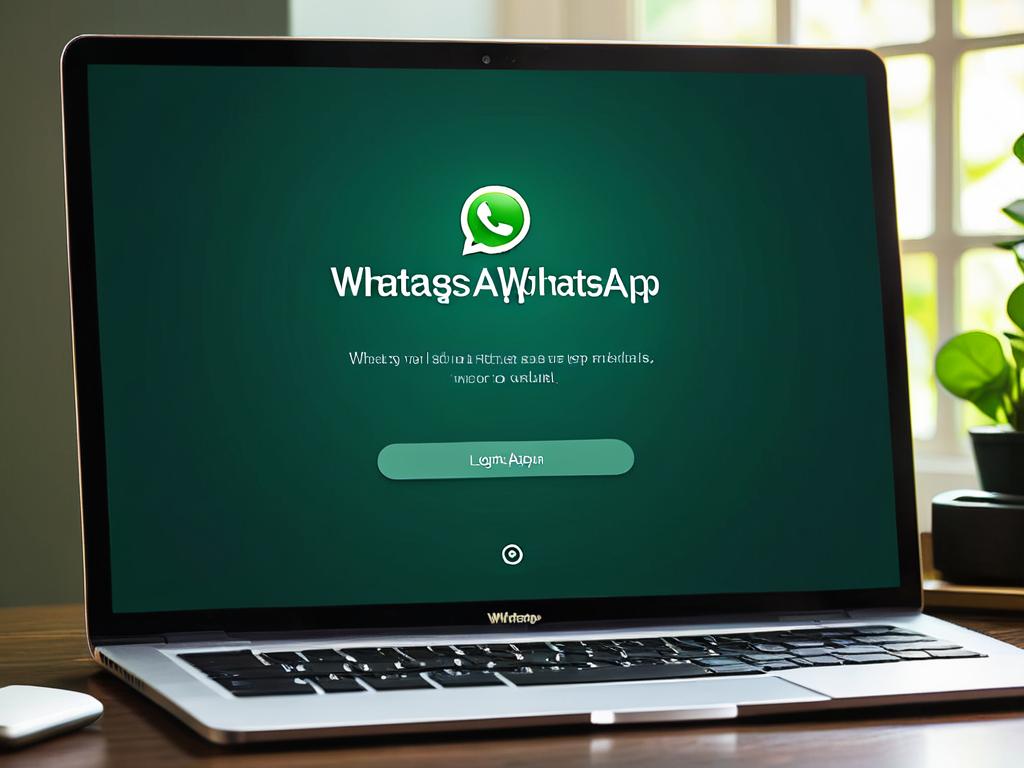 Окно входа в десктопное приложение WhatsApp