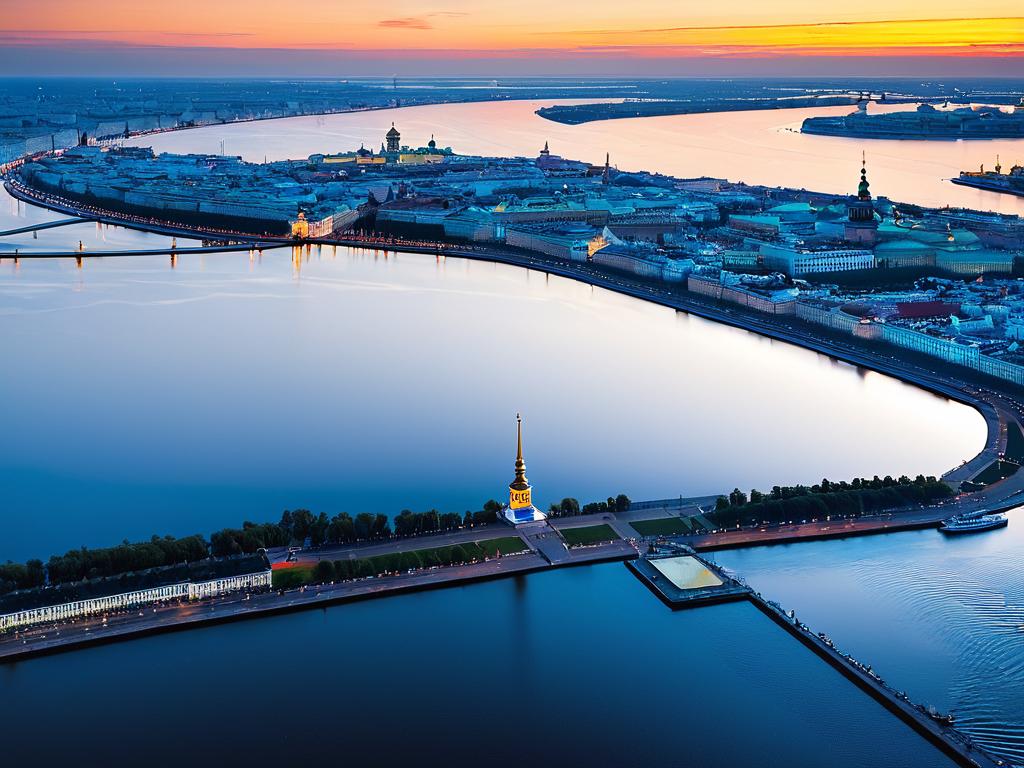 Устье Невы, где в 1703 году был основан Санкт-Петербург благодаря выгодному стратегическому