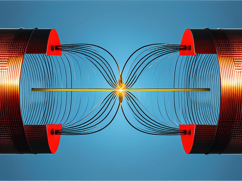 Схема движения электронов между участками проводника