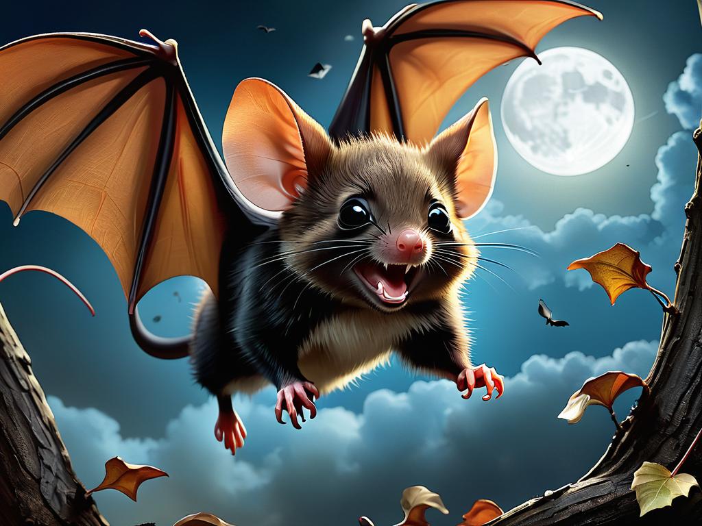 Летучая мышь агрессивно преследующая грызуна указывает на страшную беду в жизни сновидца