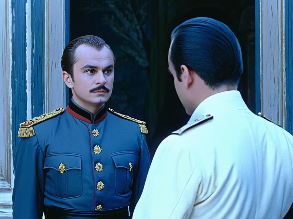 Кадр из фильма Идиот 1958 года с Юрием Яковлевым в роли князя Мышкина
