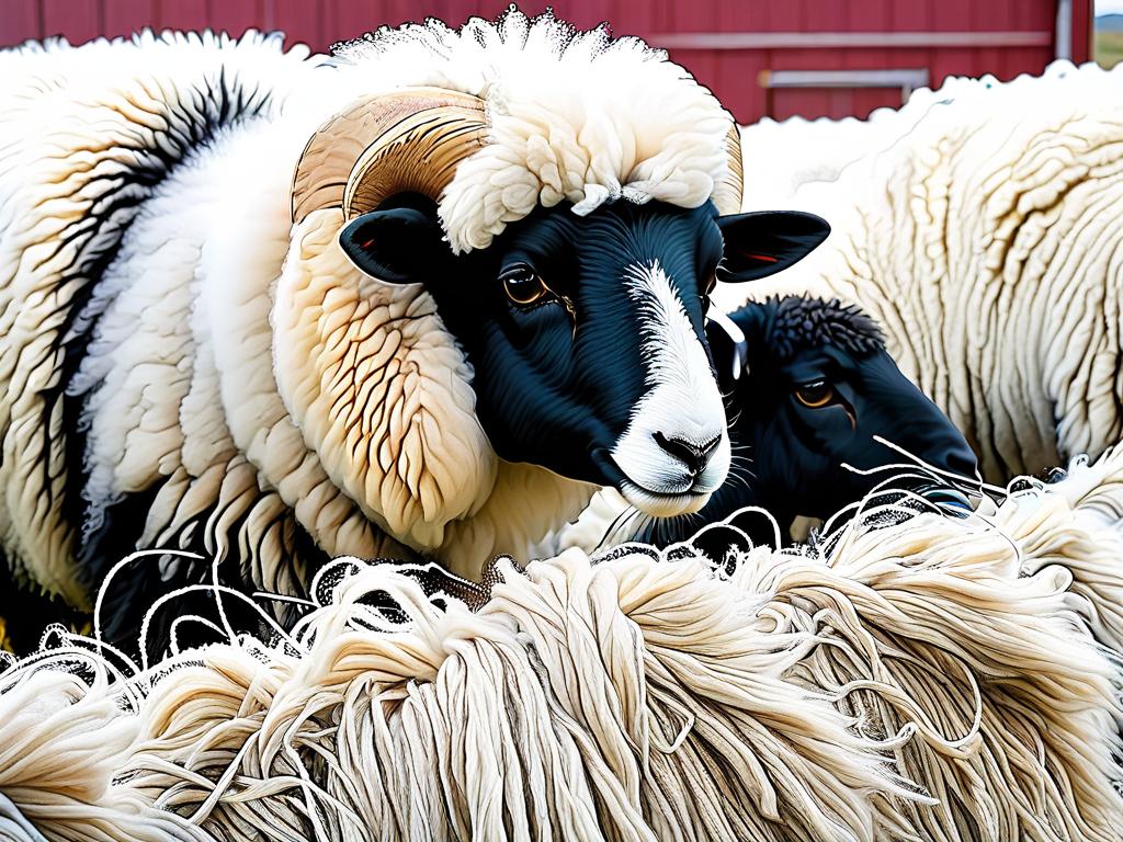 Процесс обработки овечьей шерсти от руна до пряжи