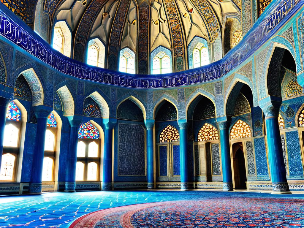 Интерьер голубой мечети Тезепир в Баку