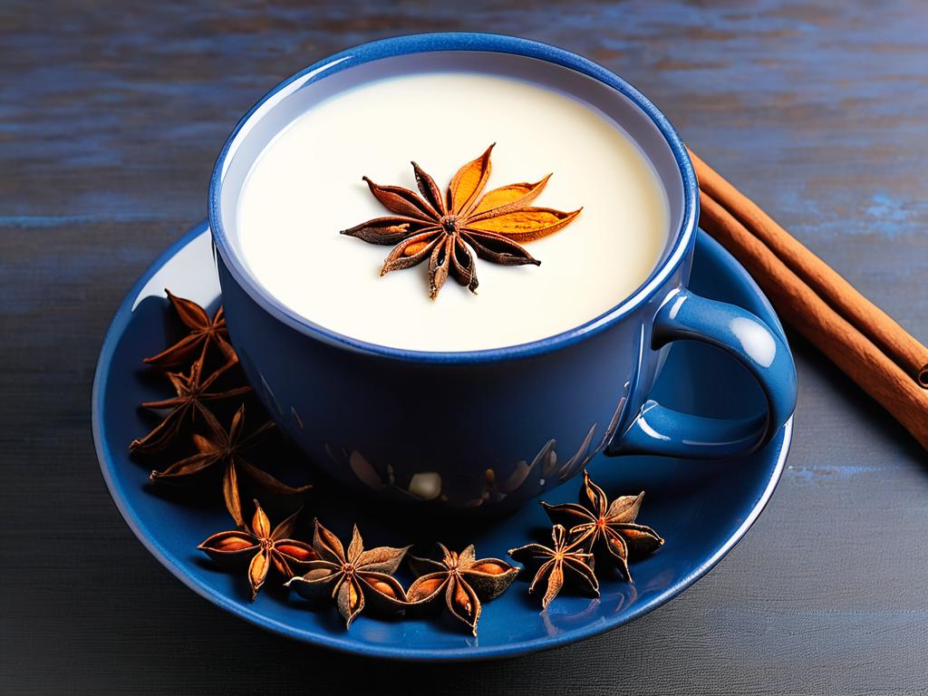 Чашка масала-чая с молоком и специями
