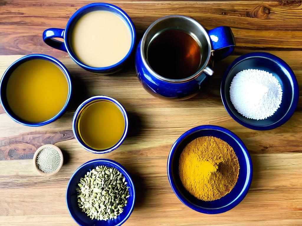 Ингредиенты, необходимые для приготовления масала-чая