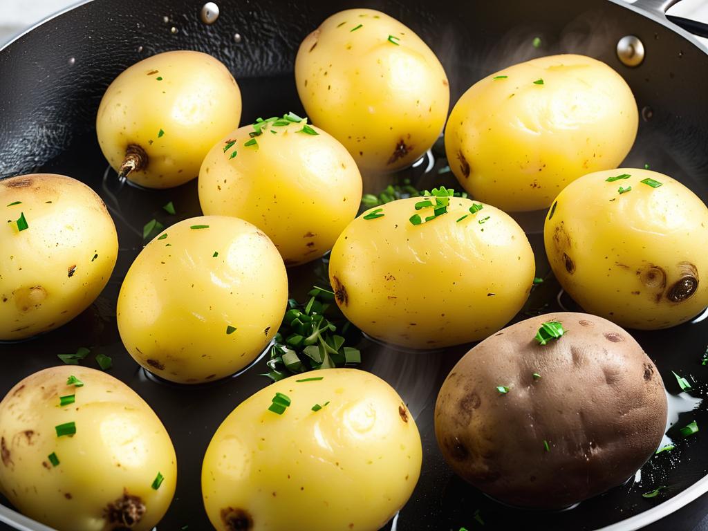 Фото картофеля в мундире в кастрюле