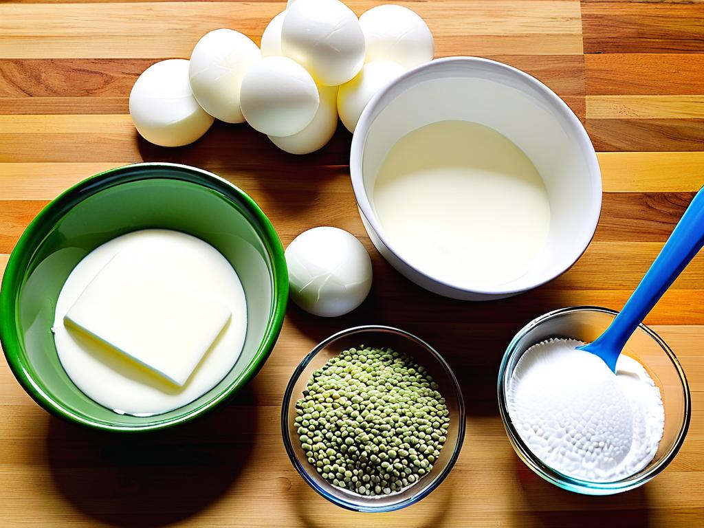 Ингредиенты для домашней моцареллы: молоко и уксус