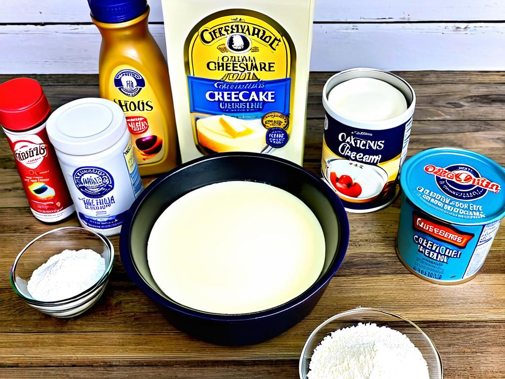 Ингредиенты для крема из творожного сыра