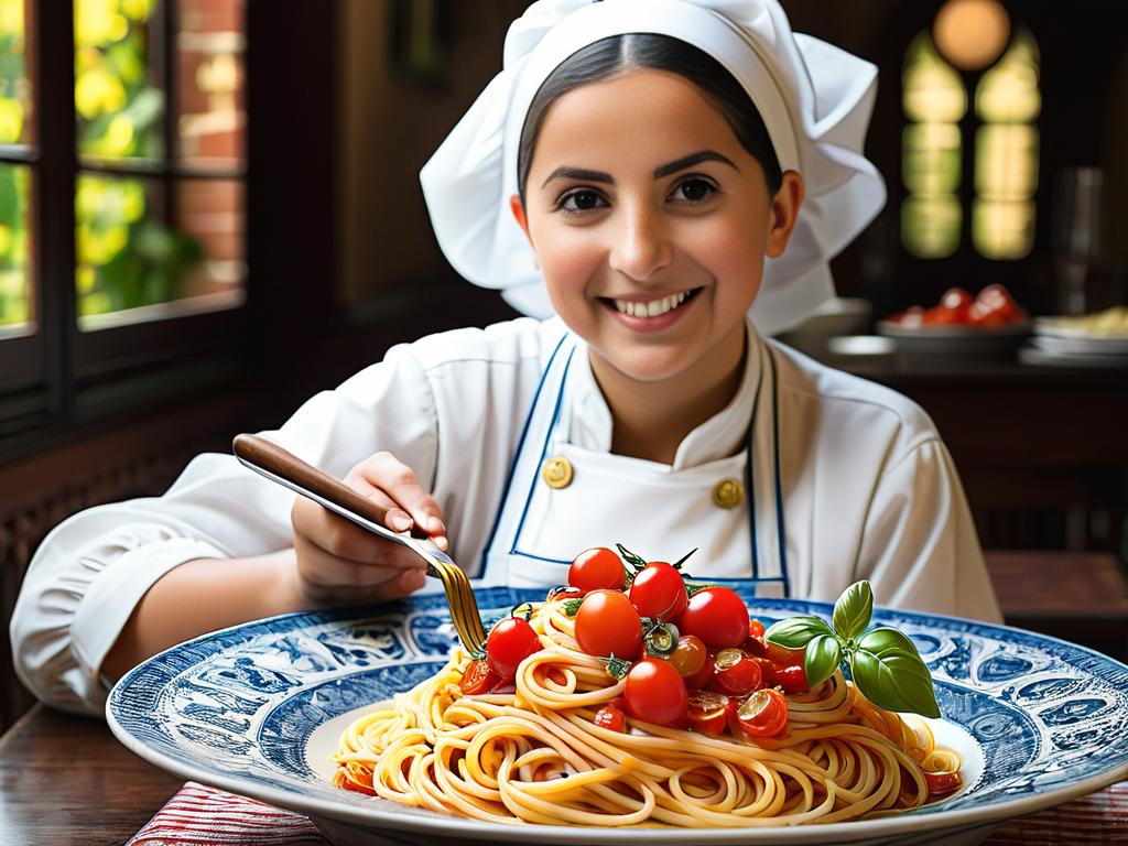 История спагетти с помидорами черри начинается в конце 19 века в Италии, когда помидоры впервые