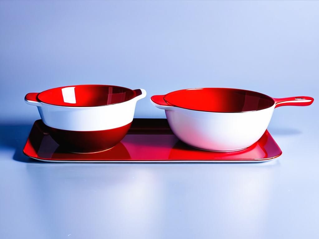 Безопасная для микроволновки керамическая тарелка и стеклянная миска