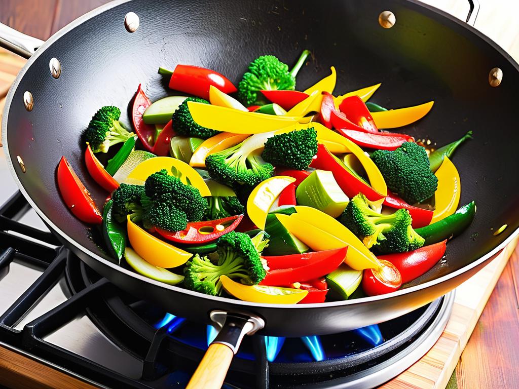 овощи сковорода жарка