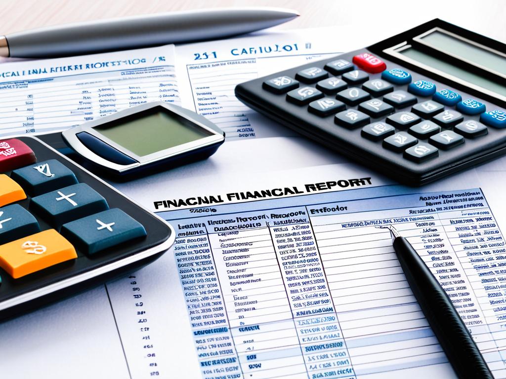 Финансовые отчеты и калькулятор на рабочем столе