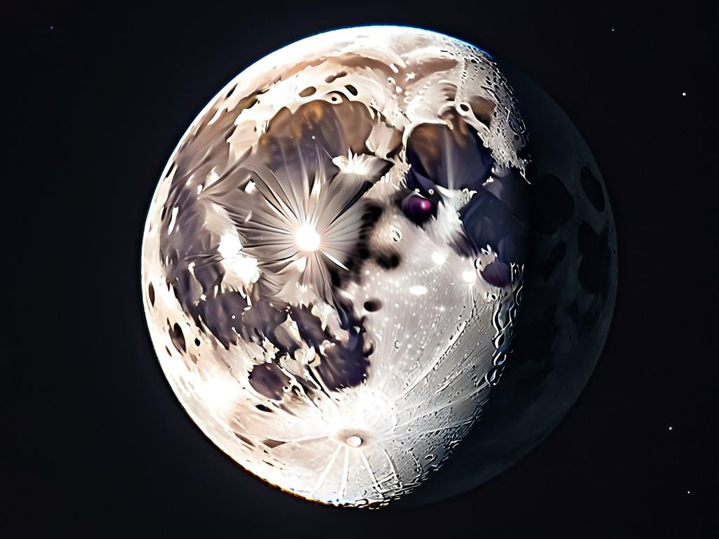Луна частично затенена во время лунного затмения. Описывает даты лунных затмений в 2024 году.