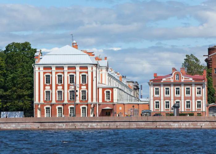 The building of the twelve colleges in St. Petersburg