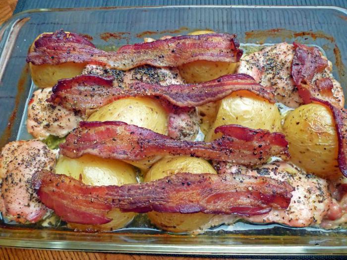 картофель в духовке с салом 