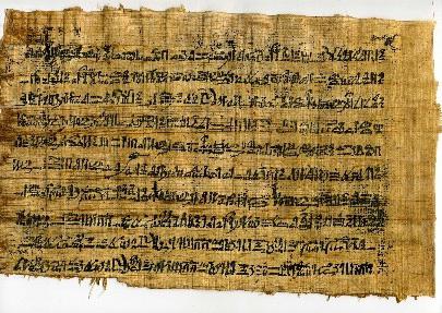 papyrus and hieroglyphs in ancient Egypt