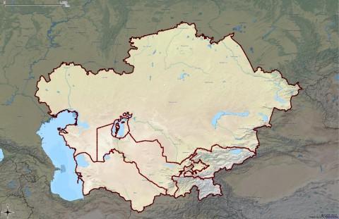 карта Средней Азии