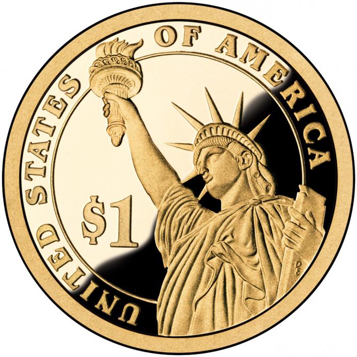 монета 1 доллар сша