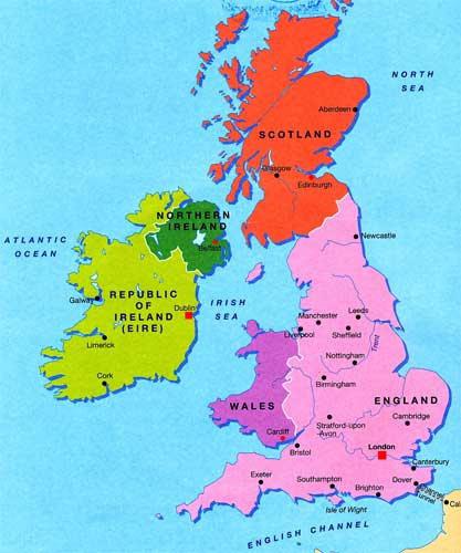 Топик: География и окружающая среда Англии, Уэльса, Северной Ирландии и Шотландии (на английском языке)