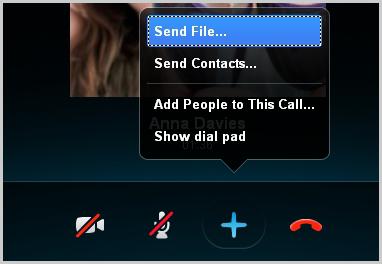 Send files via skype