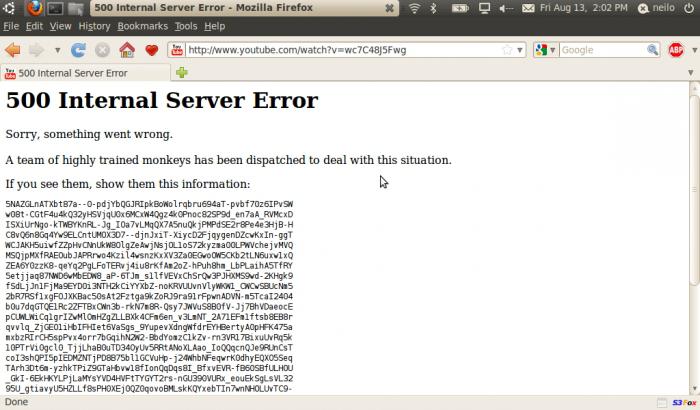 500 internal error server