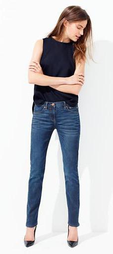 джинсы прямые высокой посадкой женские