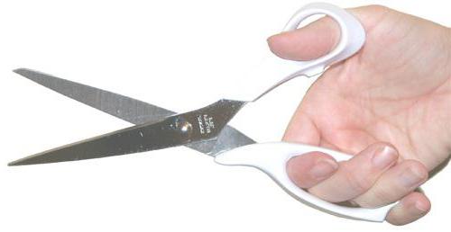 how to hold the scissors when cutting