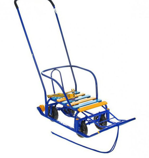 Timka sled with retractable wheels