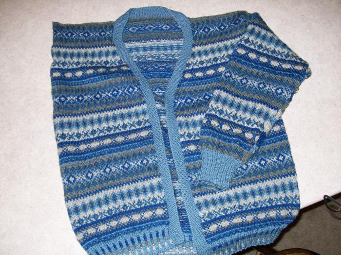 схема вязания свитера спицами