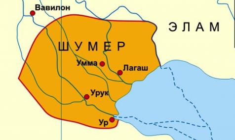 Карта ур урук лагаш