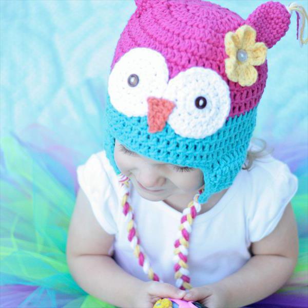 how to crochet an owl hat