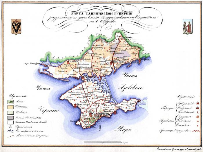 таврическая губерния карта