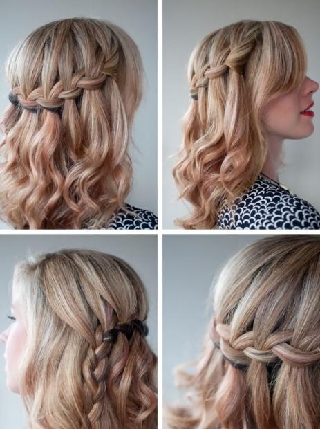 hairstyle french waterfall how to weave