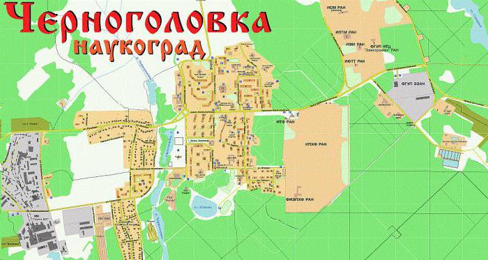 Черноголовка Московская область карта