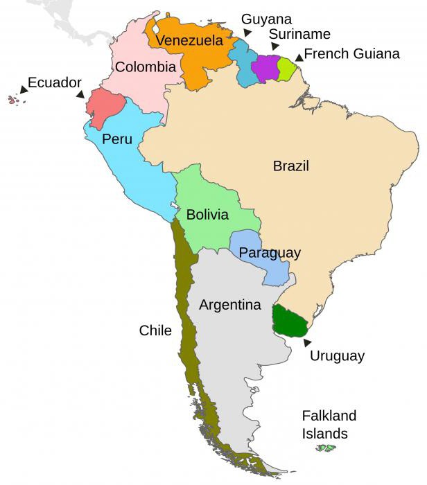 Карта южная америка полезные ископаемые карта thumbnail