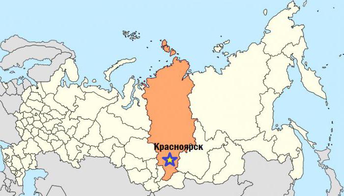 Какая часть России - Красноярск? Красноярский край на карте России